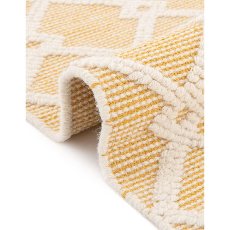 Dorset English Daisy Hand-Knotted Wool & Cotton Yellow Rug 7'10" x 10'