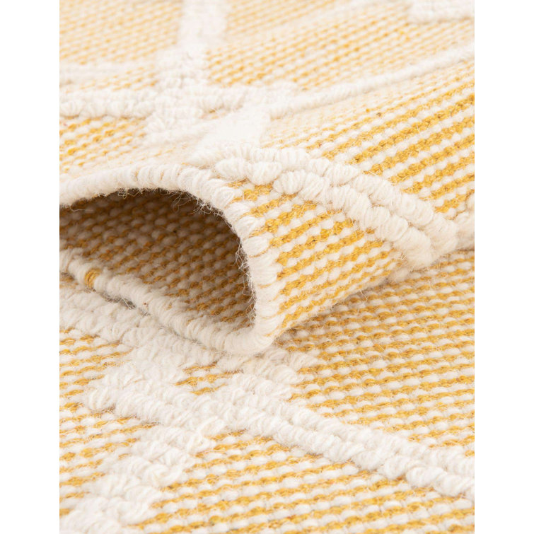 Dorset English Daisy Hand-Knotted Wool & Cotton Yellow Rug 7'10" x 10'