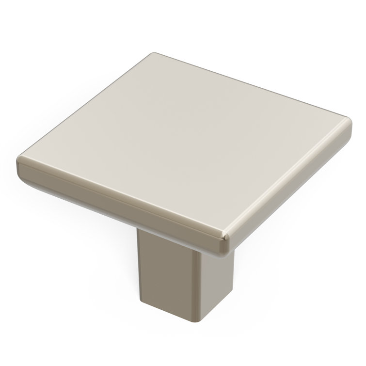 Polished Nickel Square Cabinet Knob 10-Pack