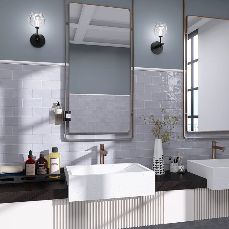 Ceniza Gray Polished Ceramic Subway Wall Tile 2.95" x 5.9"