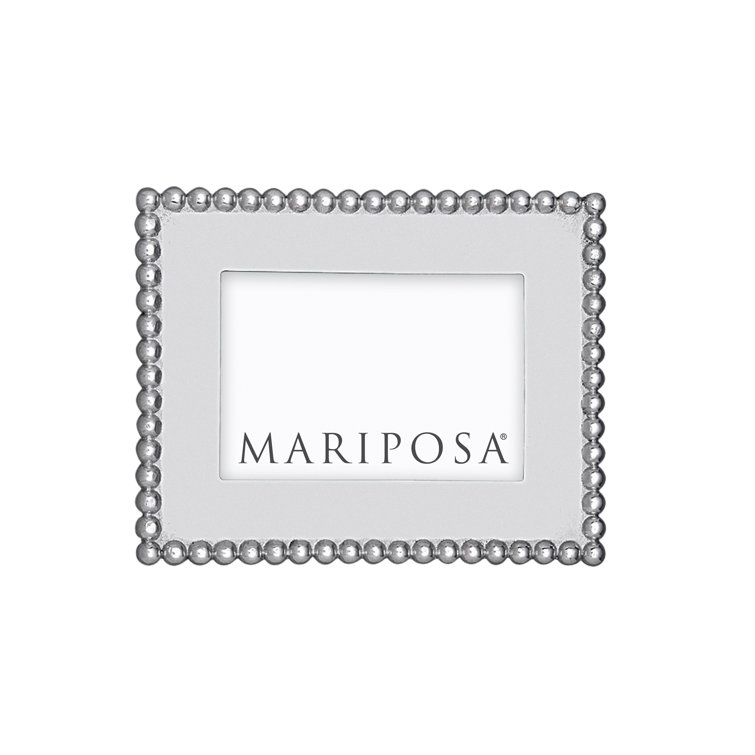 Pearled Edge Silver 4x6 Metal Picture Frame