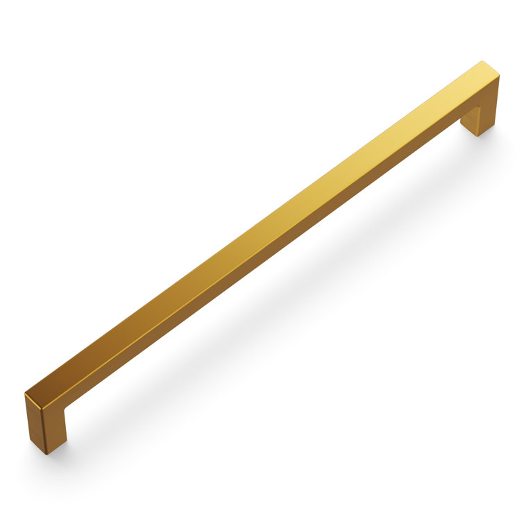 Brushed Golden Brass 18" Modern Cabinet Handles with Mounting Hardware