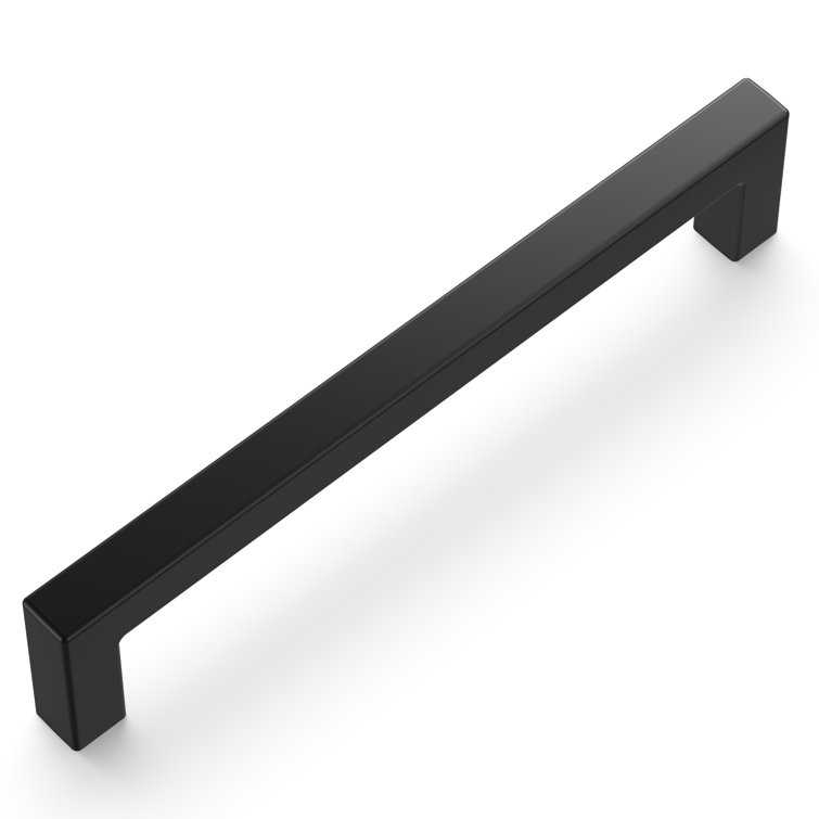 Matte Black Modern Kitchen Cabinet Handles, 10-Pack