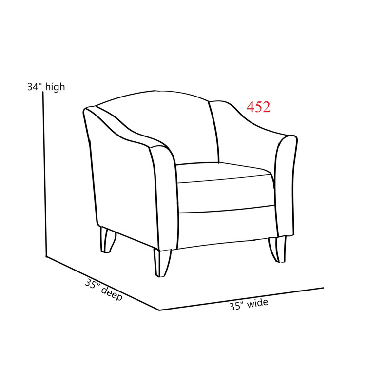 Aurora Off-White Upholstered Accent Chair with Manufactured Wood Frame