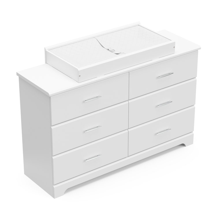Brookside White 6-Drawer Nursery Double Dresser - GREENGUARD Certified