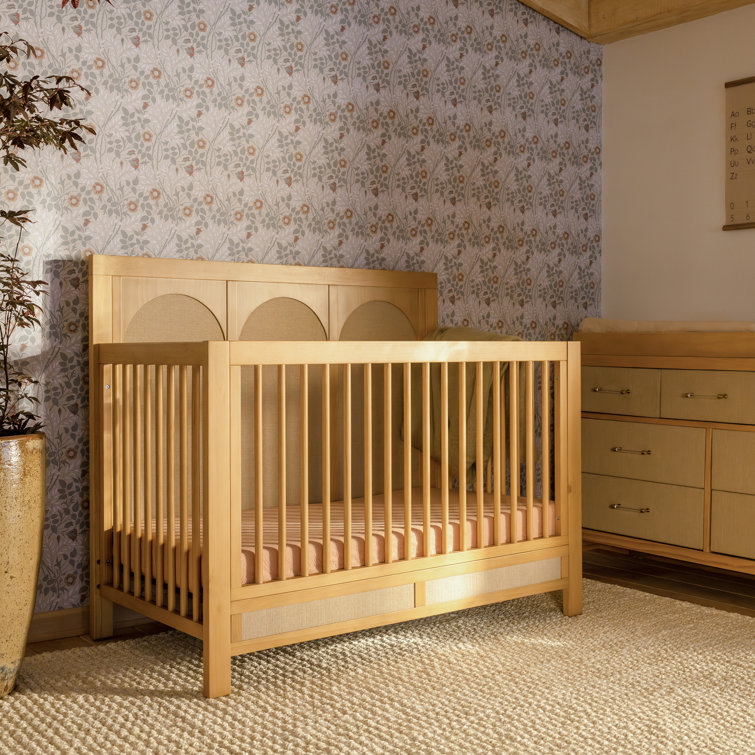 Eloise Honey and Sand Eco-Weave 4-in-1 Convertible Crib