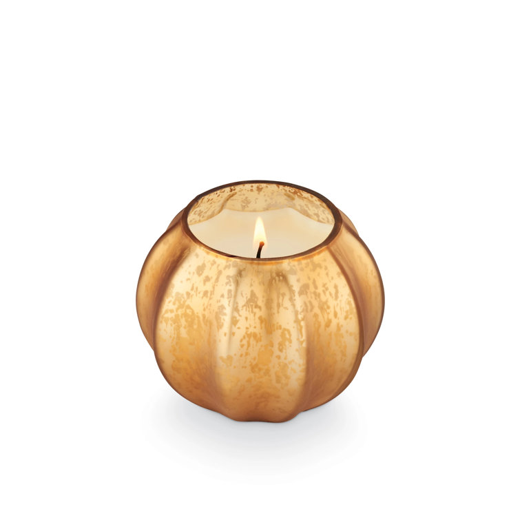 Amber Glass Pumpkin Soy Scented Candle