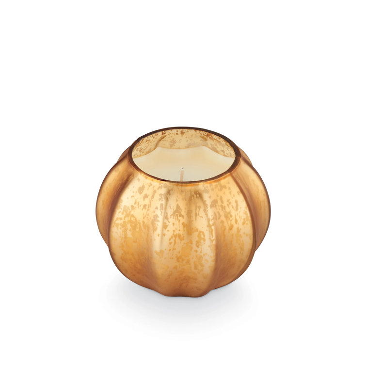 Amber Glass Pumpkin Soy Scented Candle