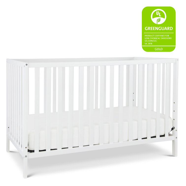 White Pine 4-in-1 Convertible Crib with Fixed Side Rails