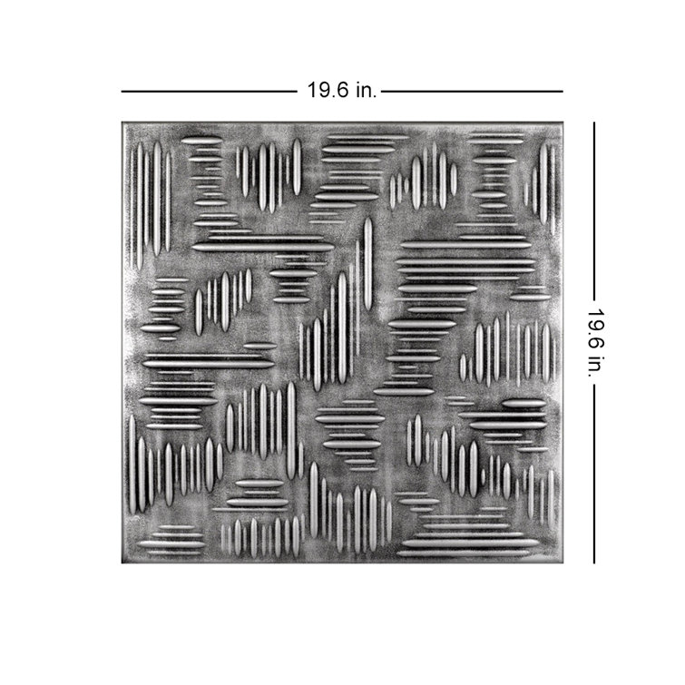 Antique Silver Polystyrene Glue-Up Ceiling Tile, 1.6 ft. x 1.6 ft.