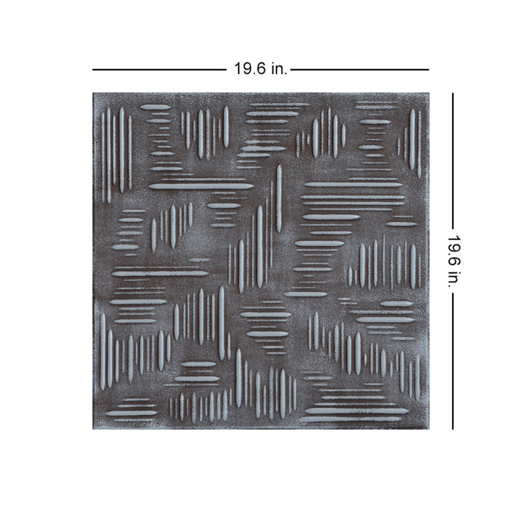 Moss Gray Textured Polystyrene Glue-up Ceiling Tiles, 8-Pack