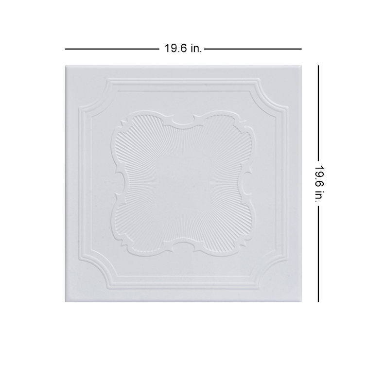 Ultra Pure White Textured Polystyrene Ceiling Tile Pack