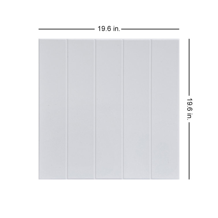 Ultra Pure White Foam Glue-Up Ceiling Tiles, 19.63" Square, 96-Pack