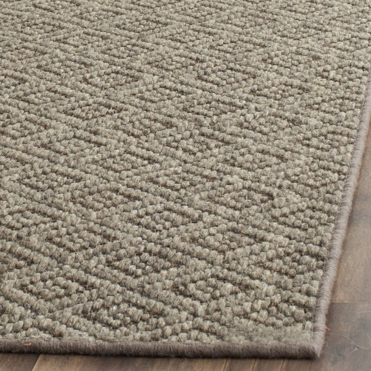 Natural Diamond Pattern Wool and Sisal Area Rug, 8' x 11'