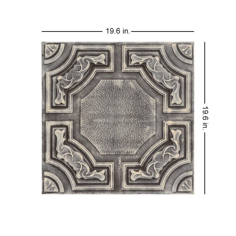 Evergreen Brown Beige Polystyrene Glue-up Ceiling Tile Set