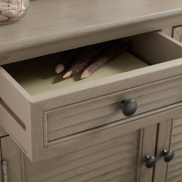 Greige 2-Drawer 2-Door Turned Leg Sideboard