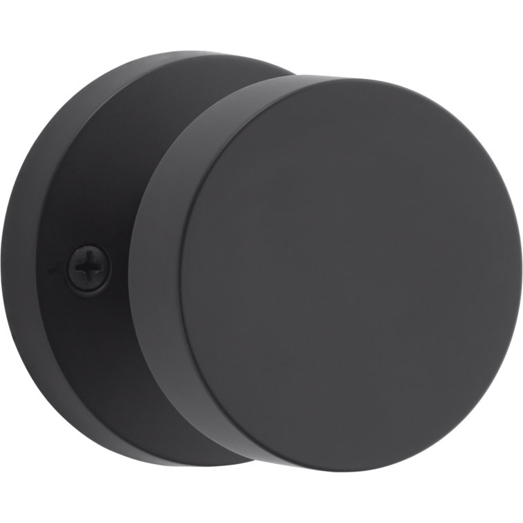 Satin Black Round Contemporary Dummy Door Knob