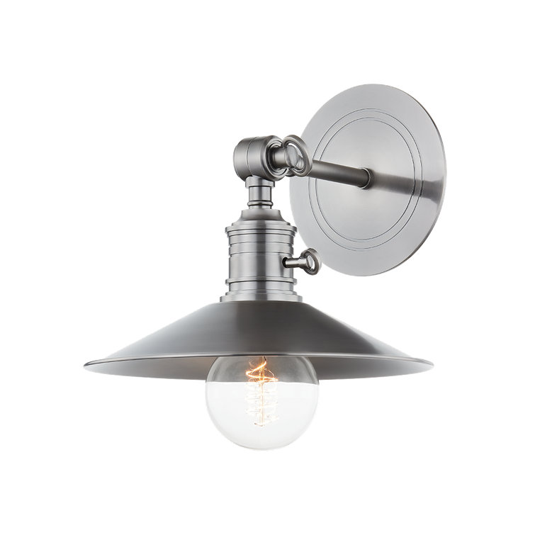 Antique Nickel Dimmable Sconce with Machined Details