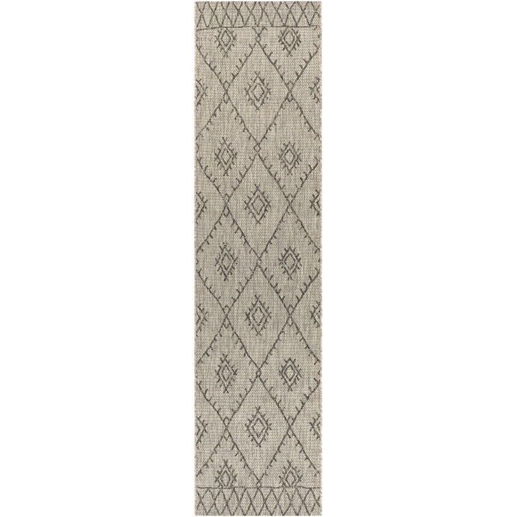 Marwood Black and Taupe Bohemian Outdoor Rug 2' x 2'11"