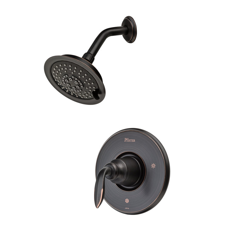 Avalon Bronze Wall Mounted Rain Shower Head and Lever Handle