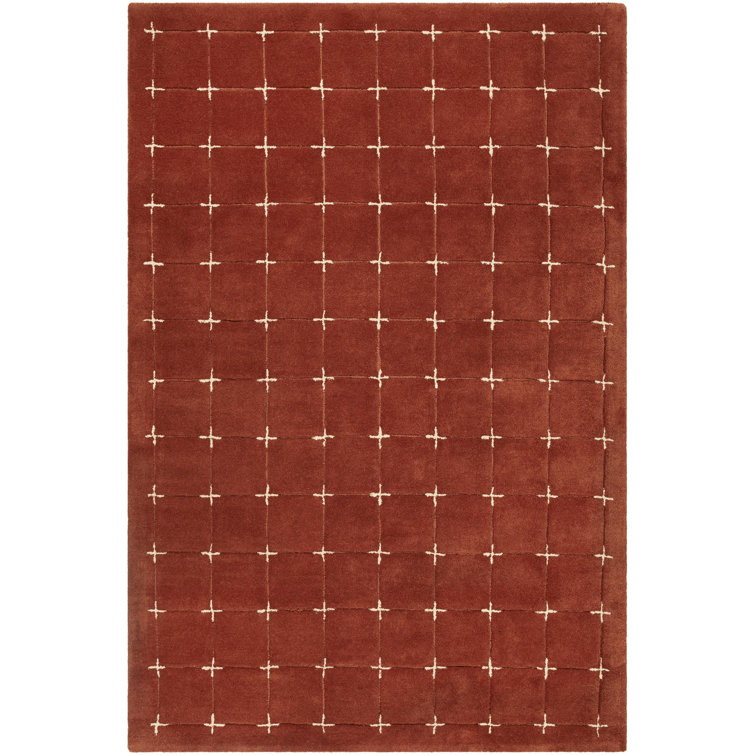 Mallory Hand Tufted Red Wool 8' x 10' Area Rug