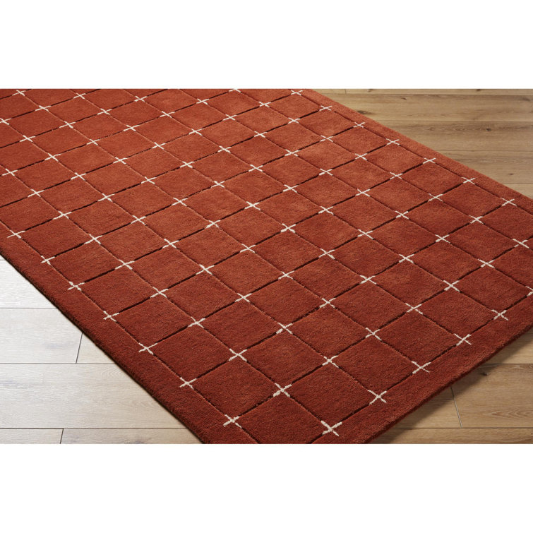 Mallory Rust and Beige Hand-Tufted Wool 8' x 10' Area Rug