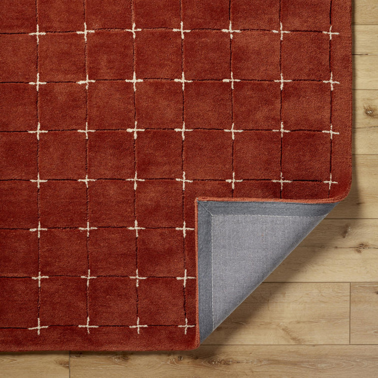Mallory Rust and Beige Hand-Tufted Wool 8' x 10' Area Rug
