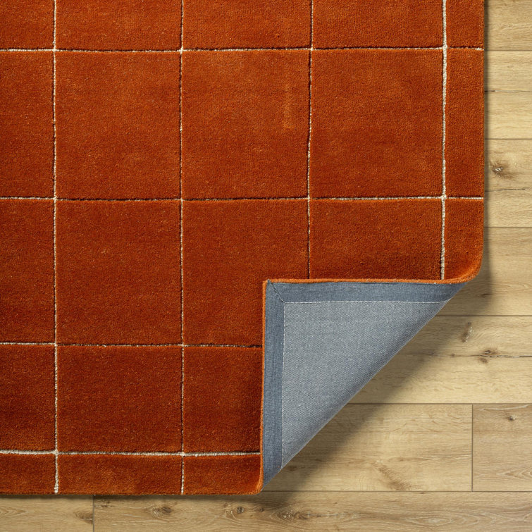 Mallory Rust and Light Brown Hand Tufted Wool Area Rug