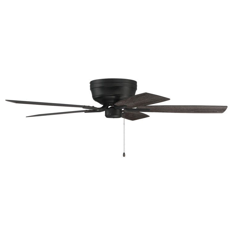 Flat Black 52" Low Profile Ceiling Fan with Reversible Blades