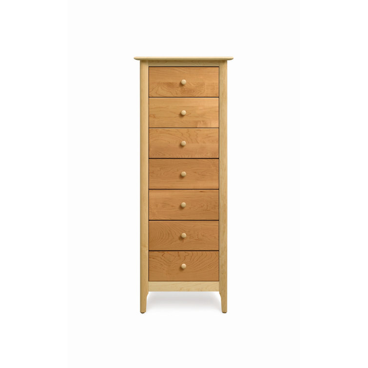 Sarah Solid Wood Saddle Cherry Vertical 7-Drawer Dresser