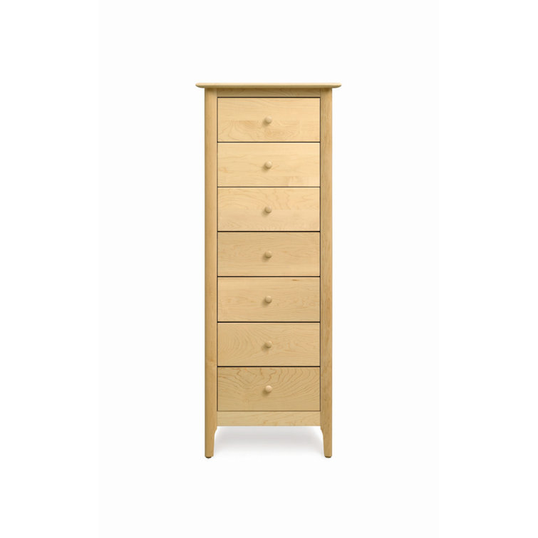 Sarah Solid Wood Saddle Cherry Vertical 7-Drawer Dresser