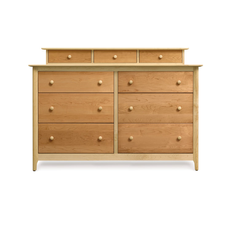 Maple and Cherry Double Dresser with Extra Deep Drawers