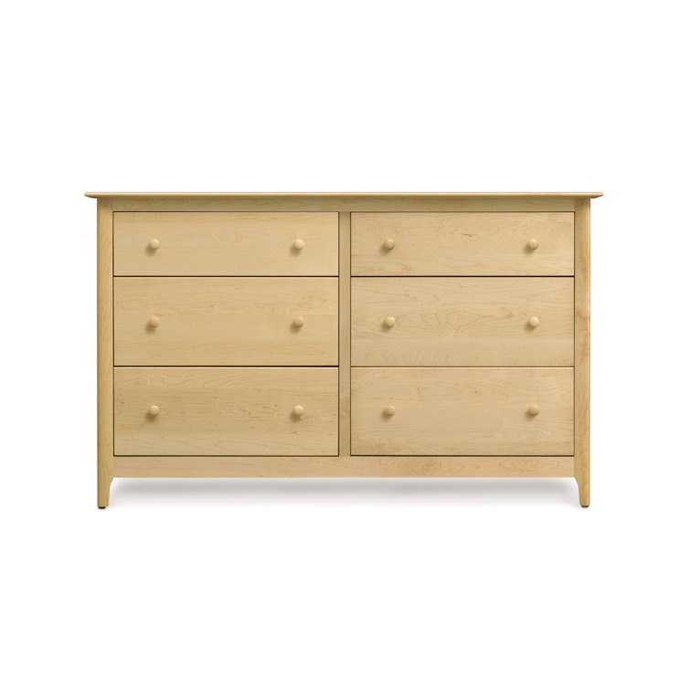 Natural Maple Double Dresser with Soft Close Drawers