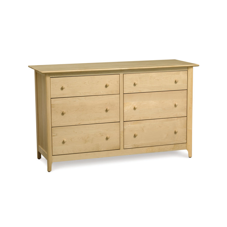 Natural Maple Double Dresser with Soft Close Drawers
