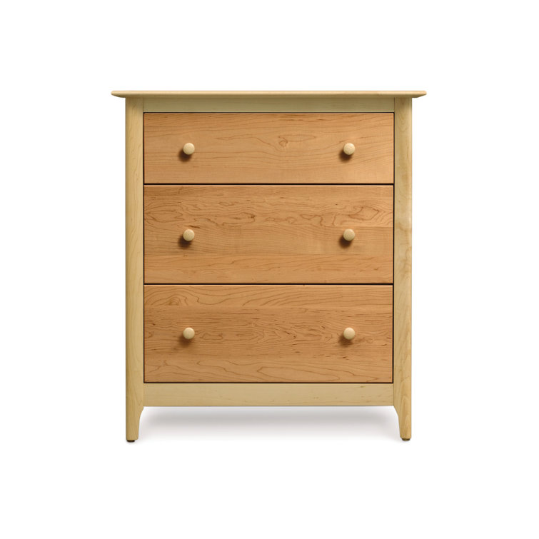 Sarah Natural Cherry 3-Drawer Horizontal Dresser