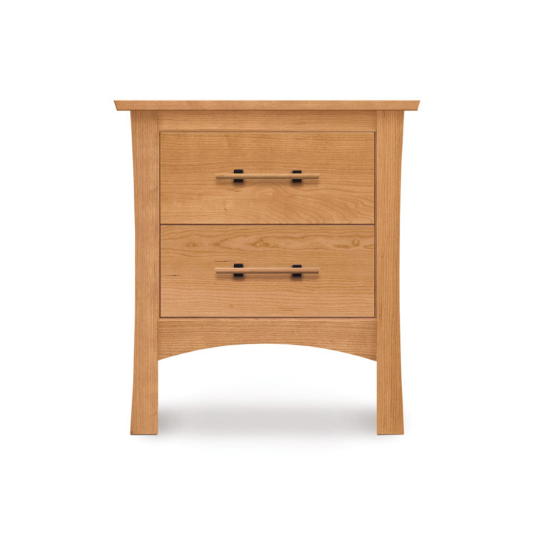 Monterey 2-Drawer Natural Cherry Wood Nightstand