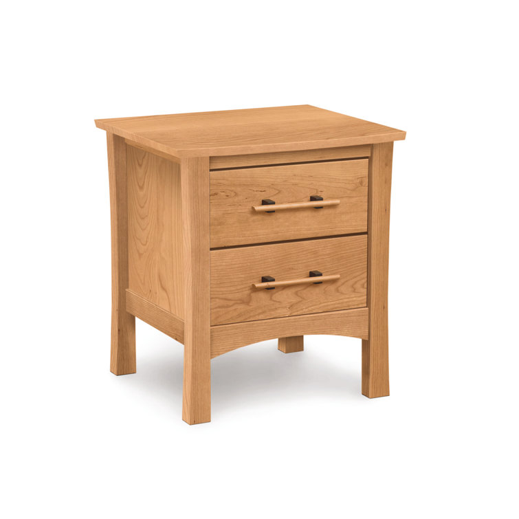 Monterey 2-Drawer Natural Cherry Wood Nightstand