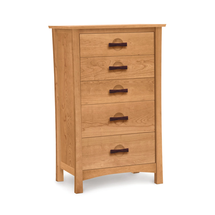 Berkeley 5-Drawer Solid Cherry Wood Dresser with Walnut Accents