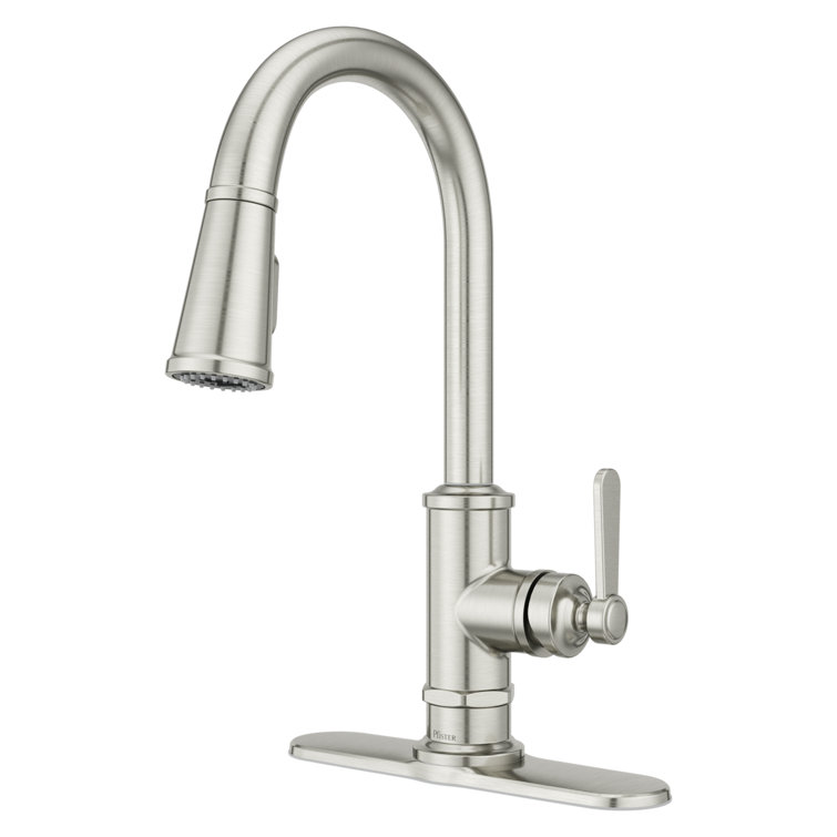 Stainless Steel Single Handle Pull Down Kitchen Faucet with Spray