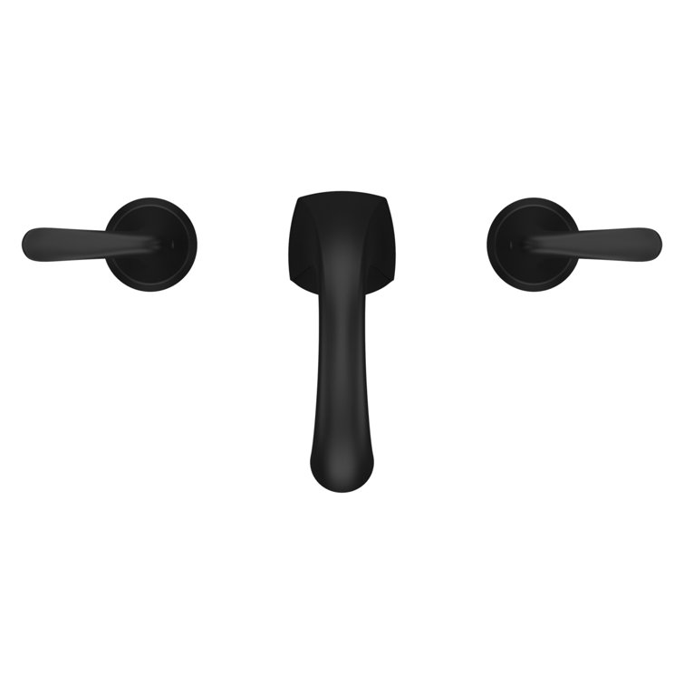 Willa Matte Black Widespread Bathroom Faucet with Drain Assembly