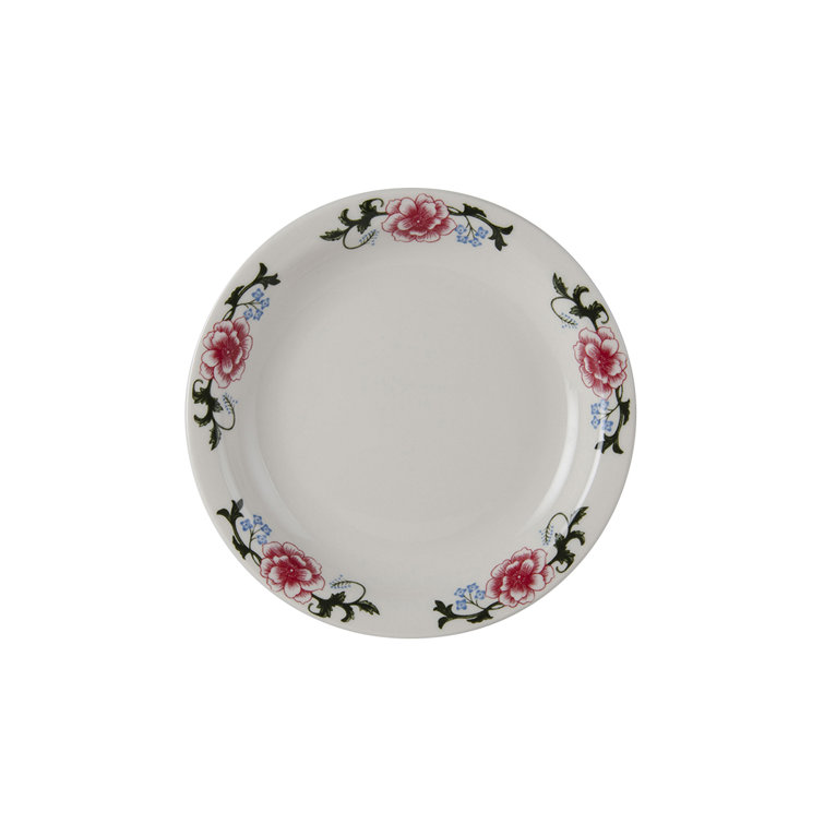 7.25'' Porcelain Floral Salad/Dessert Plate