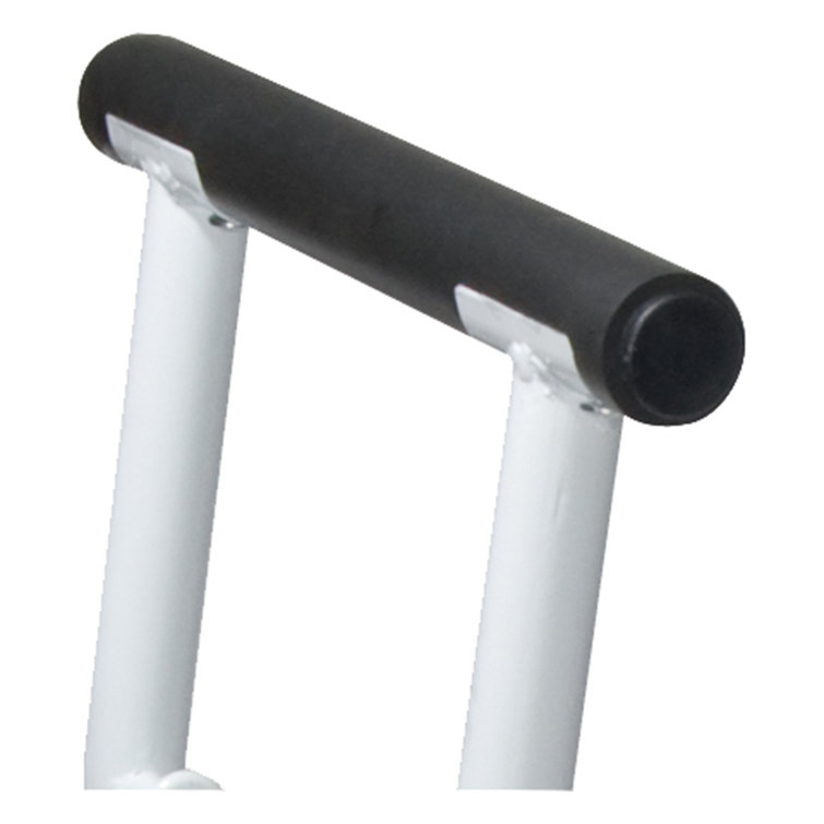 White Aluminum Stand Alone Toilet Safety Rail with Padded Handles