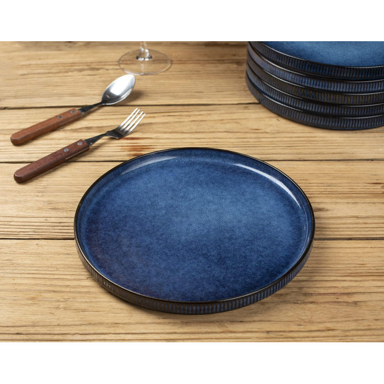 Nebulas Blue 10" Ceramic Dinner Plates, Set of 6