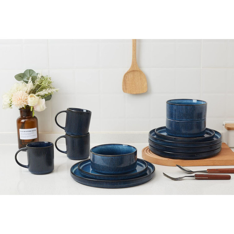 Nebulas Blue 10" Ceramic Dinner Plates, Set of 6