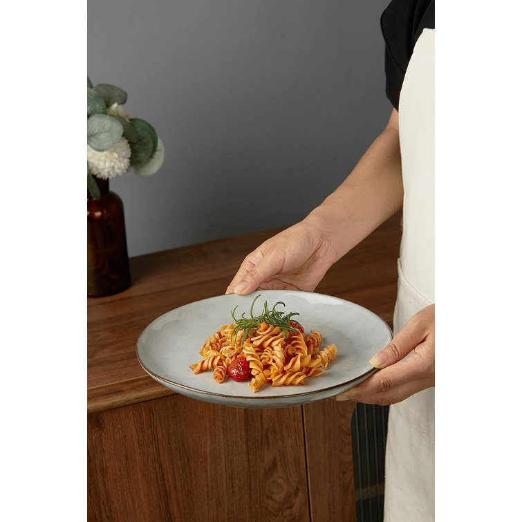 Gray Ceramic 10.25'' Dinner Plates Set of 6
