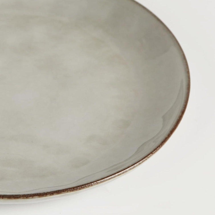 Gray Ceramic 10.25'' Dinner Plates Set of 6