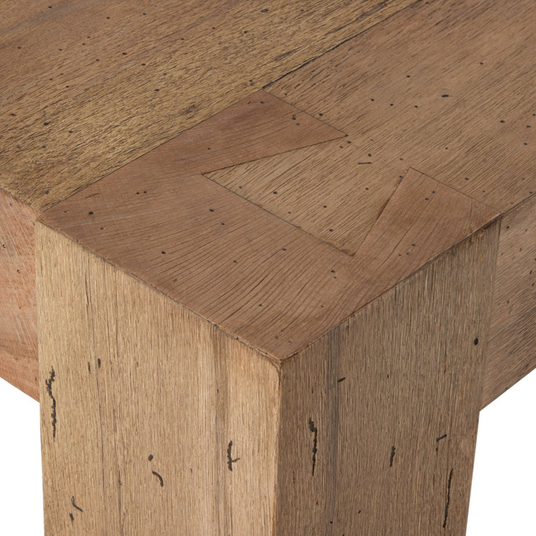 Rustic Wormwood Oak Square Coffee Table with Storage