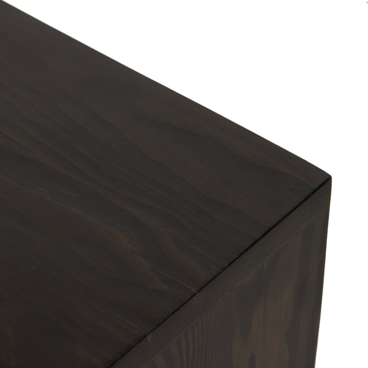 Levon 69'' Black Pine and Cane Sideboard