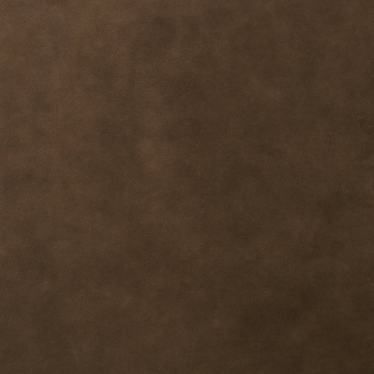 Napa Cocoa Brown Full-Grain Leather Sofa with Solid Wood Frame