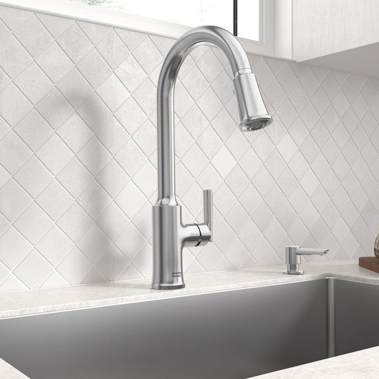 Stainless Steel Pull-Down Kitchen Faucet with Soap Dispenser